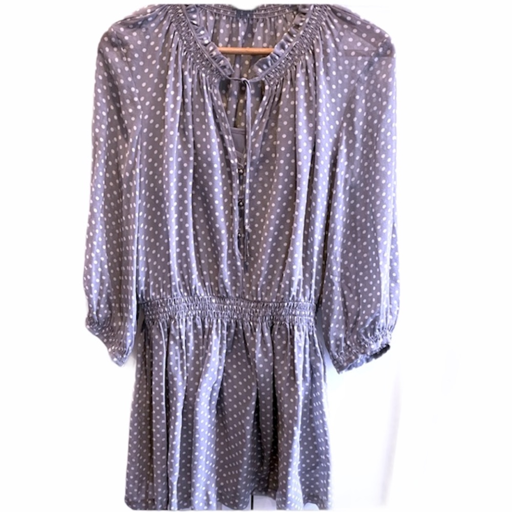 Club Monaco Silk Polkadot Dress